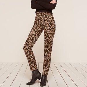 High waisted cheetah print reformation pants!